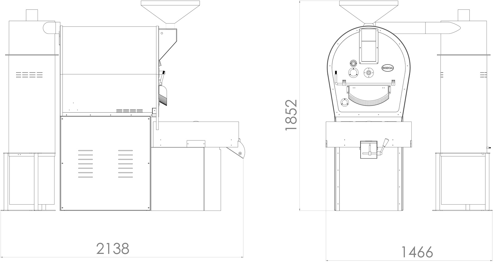 BSC-10 Gen II Specialty Coffee Roasters Layout